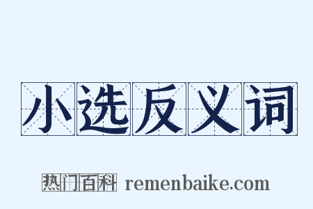 小选反义词是什么意思的图片